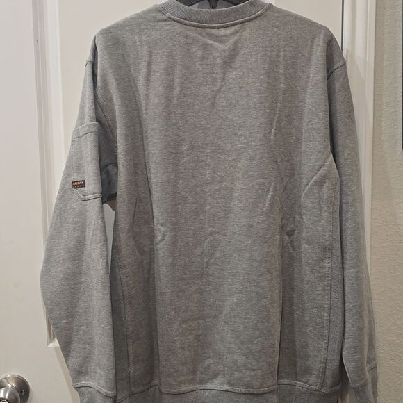 Ariat Rebar Workman Logo Sweatshirt- Grey - Picture 8 of 8